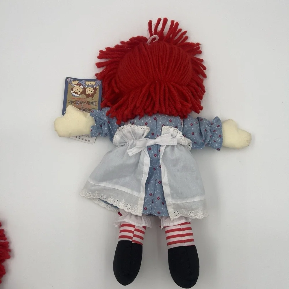 Vintage Raggedy Ann Plush Doll Red Yarn Hair Stuffed Toy With Original Tag